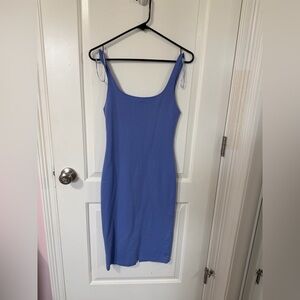 Zara Scoop Neck Midi Dress in Periwinkle